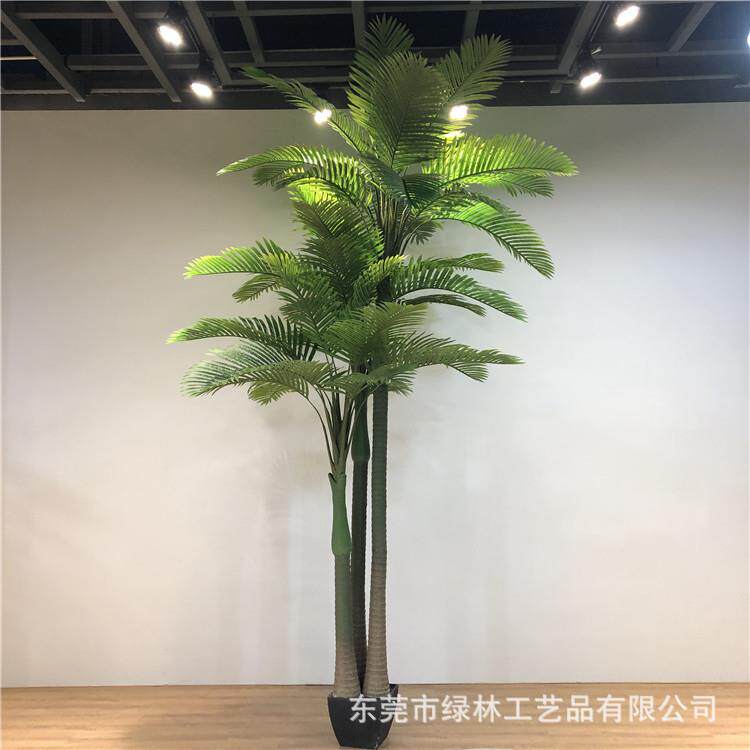 仿真槟榔树室内外展示盆景椰子树厂家定作大型落地假盆栽绿植假树
