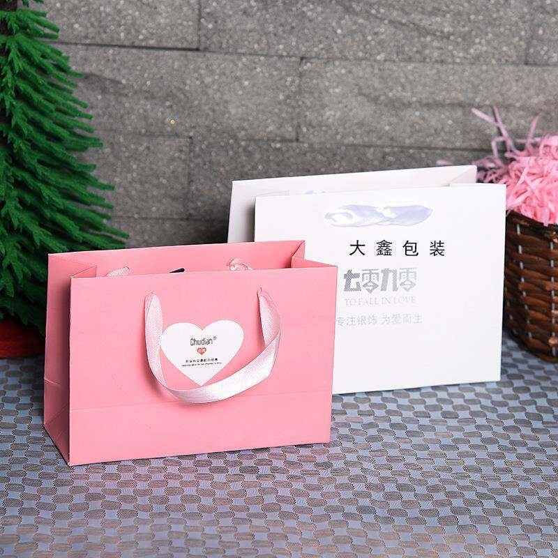 七零九零饰品包装袋创意新款丝带手提袋服装包装纸袋厂家