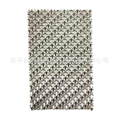 金属装饰网不锈钢扁丝编织隔断垂帘吊顶幕墙建筑铁网勾花装饰网帘