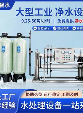 大型全自动工业RO反渗透水处理设备地下水除余氯去离子前置过滤器