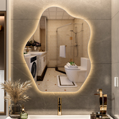 智能浴室云朵镜子led带灯化妆镜厕所发光镜洗手间壁挂式 触摸镜大