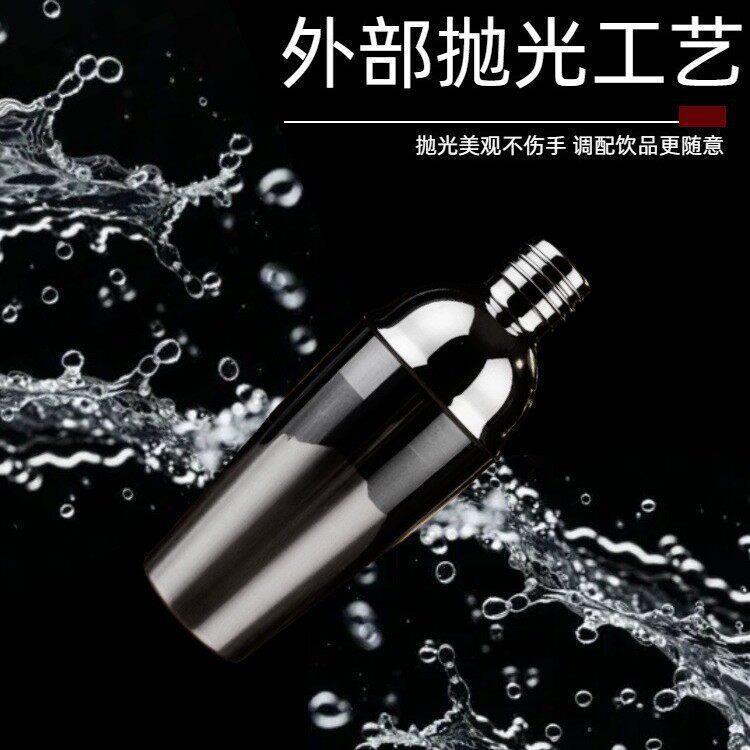 新款直销爆款级感不锈钢调酒器椭圆木架套装红酒杯子酒吧工具雪克