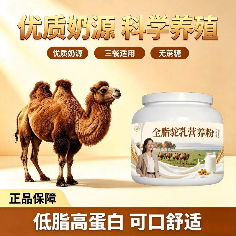 女士全脂驼乳粉零蔗糖补钙驼奶粉沙漠有机正宗专用