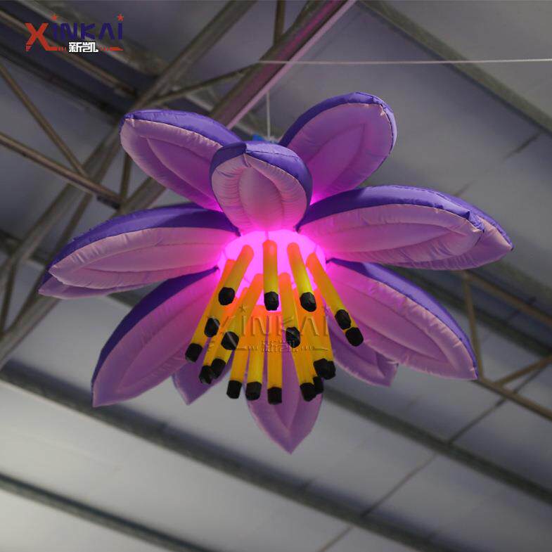 充气仿真花 公园广场装饰发光吊挂花户外活动舞台表演装饰道具