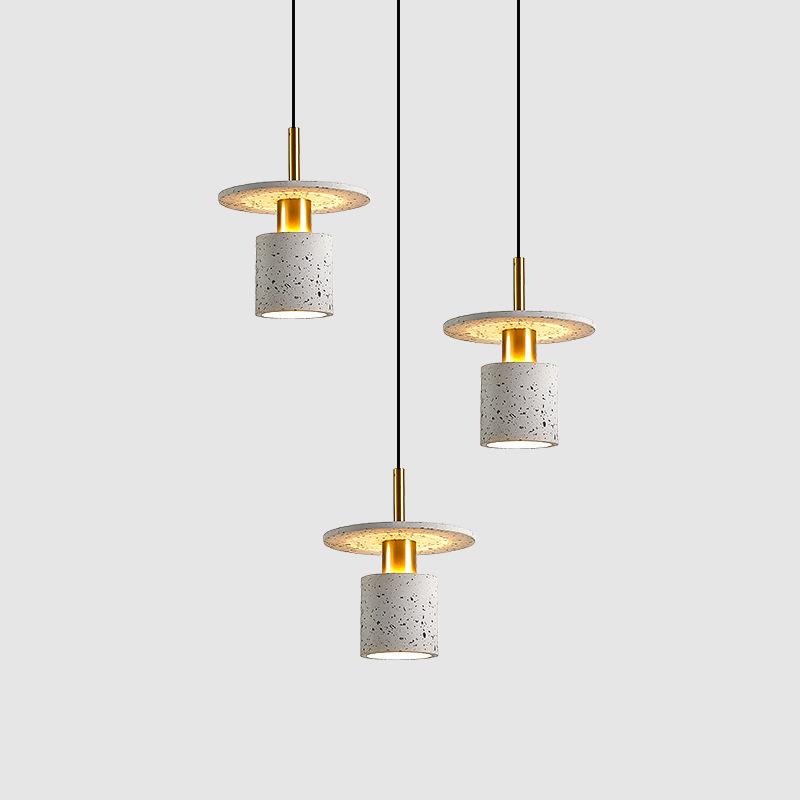 北欧现代简约餐厅创意水磨石灯个性艺术吧台设计师奶茶店单头吊灯