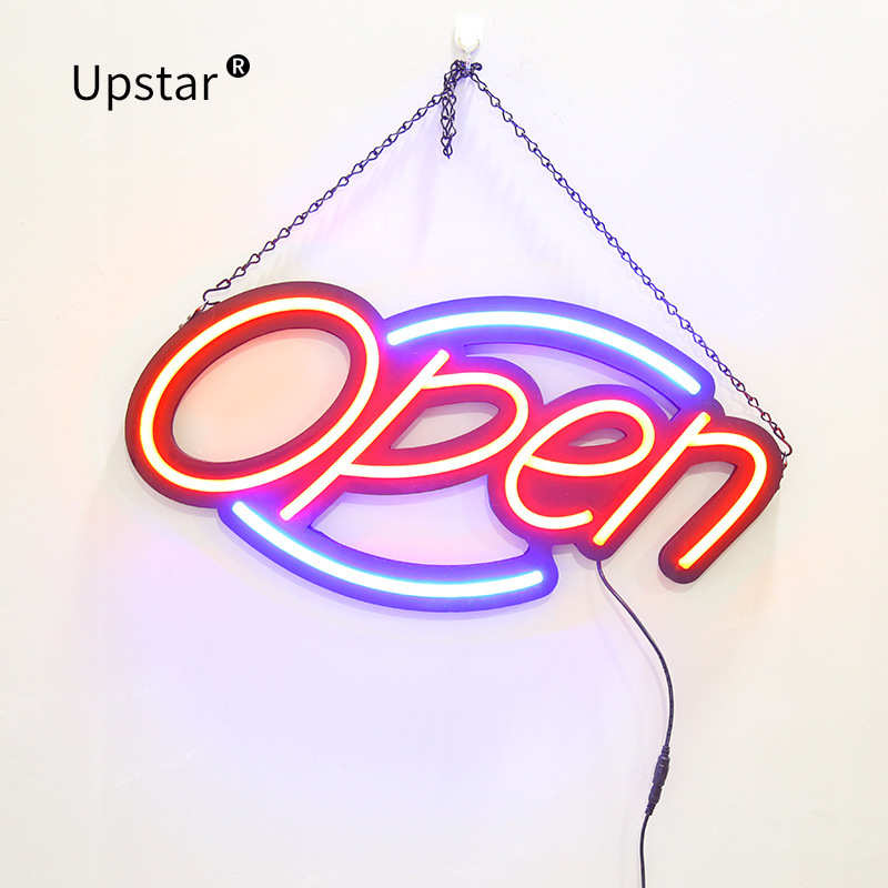 open椭圆柔性发光霓虹灯带广告牌悬挂式装饰LED灯牌