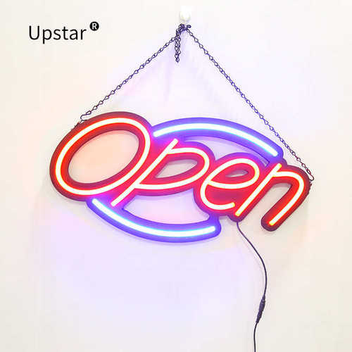 open椭圆柔性发光霓虹灯带广告牌悬挂式装饰LED灯牌