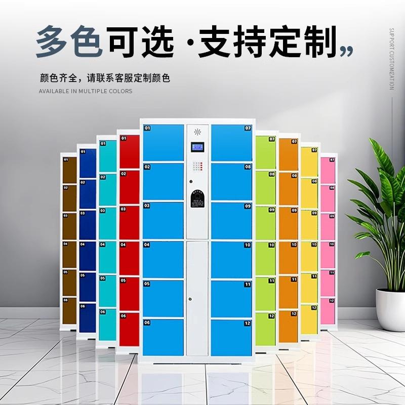 智能电存包柜YY-寄存商人场超市条码指纹微扫码脸识别寄存柜储子