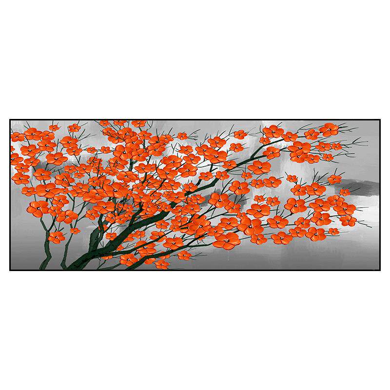 现代田园风景客厅装饰画单联招财挂画办公室山水画卧室壁画水墨画