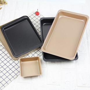 9寸/11寸Non-stick Baking Tray Cookie Sheet不粘长方深烤盘特厚