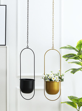 品质金属铁艺悬挂吊盆家居装饰园艺绿植吊篮热卖吊兰吊桶花盆