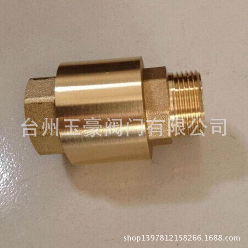 供应黄铜内外丝止回阀弹簧立式止回阀逆止阀单向阀水表前阀