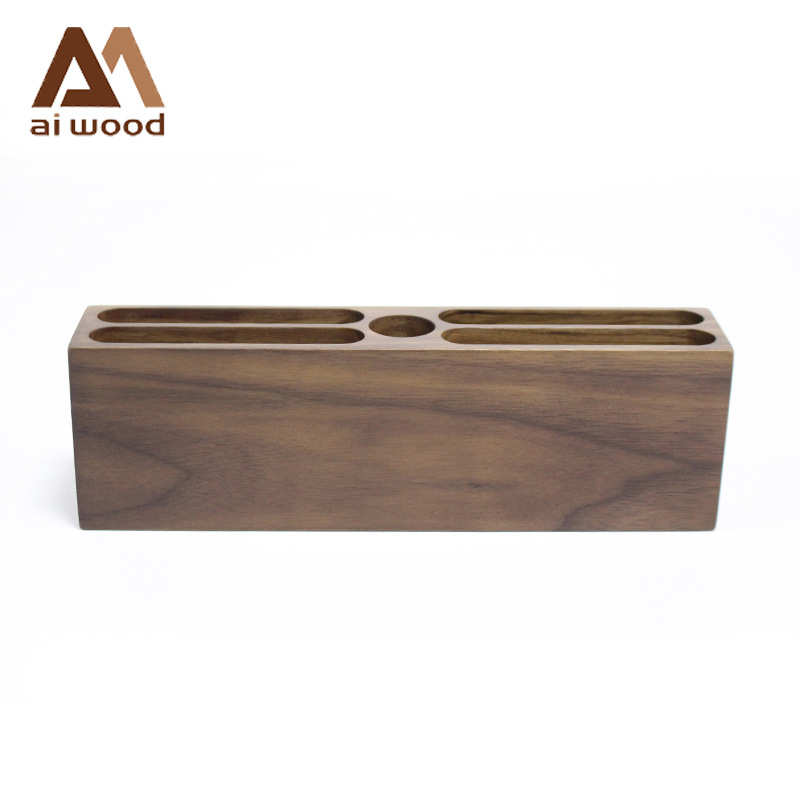 厂家木质名片座 定木制商务名片夹名片盒前台名片收纳盒可刻logo