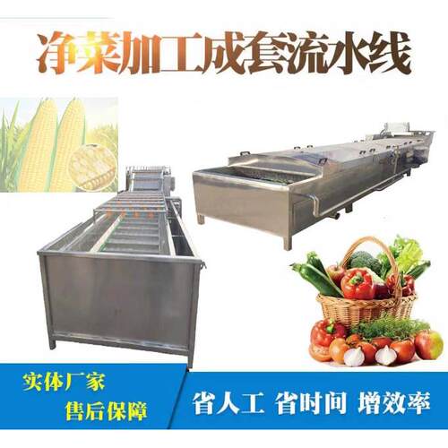 厂家直供全自动高压喷淋果蔬气泡清洗机速冻玉米加工清洗设备