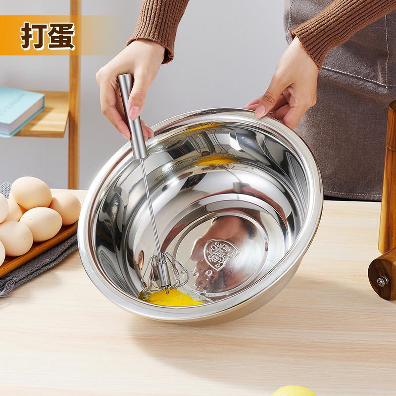不锈钢盆304食品级洗菜盆商用 面盆和面水煮鱼大盆碗加厚28-40cm