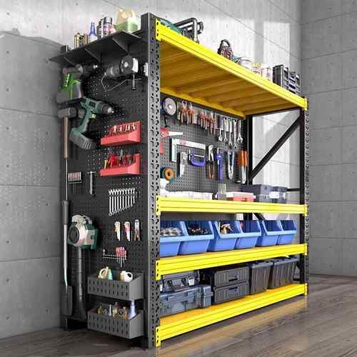 货架洞洞板五金工具架仓储货架多层置物架工具柜挂钩收纳整理架子