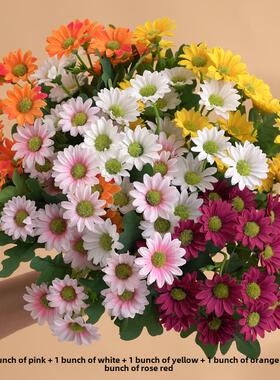 小雏菊人造花束洋甘菊干花桌假花插花照片装饰道具野餐丝花