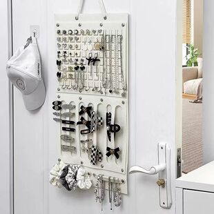 首饰收纳项链展示架耳钉墙高档精致壁挂上墙耳饰黄金饰品发饰挂袋