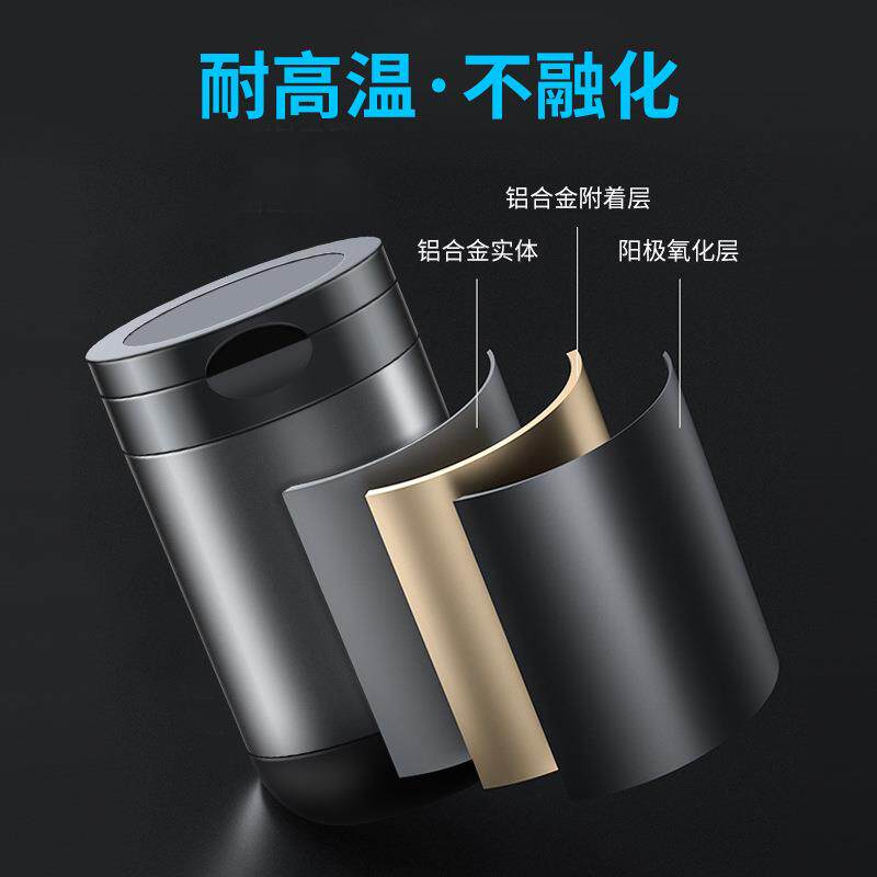 创意便携式多功能汽车用品车载烟灰缸 车载翻盖式自动亮灯烟灰缸