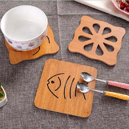Manufacturer's Bamboo and Wood Heat-Insulating Pads, Wooden