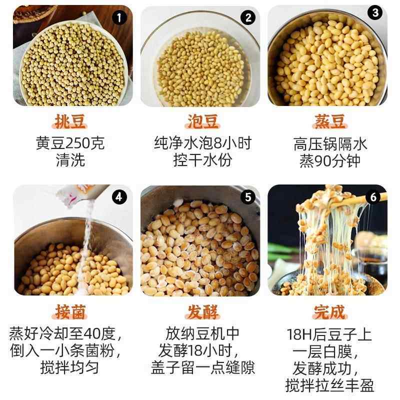 家用纳豆拉丝发酵菌粉 自制高蛋白低脂肪纳豆菌种