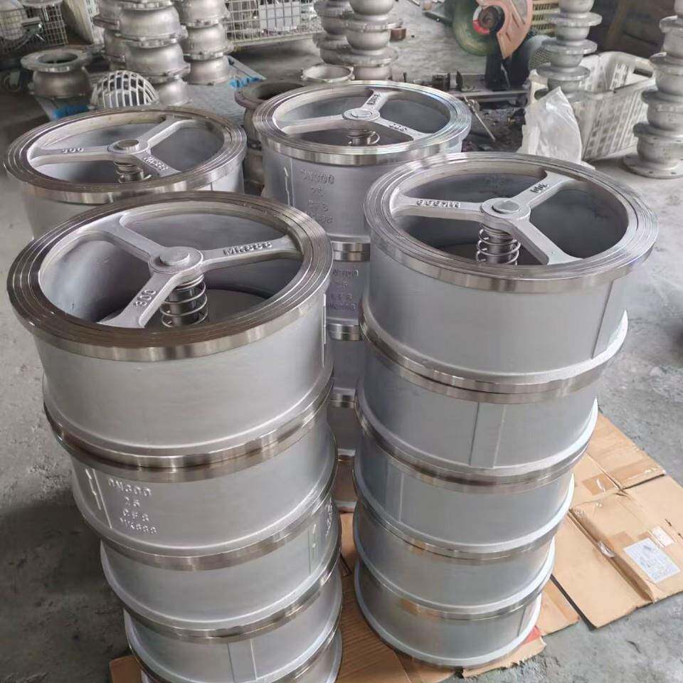 H41X不锈钢消声止回阀蝶式对夹防回流静音