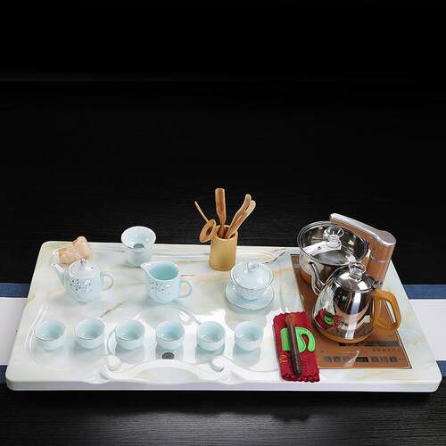 茶具套装现代中式客厅家用全自动上水一体功夫茶台茶盘整套装简约