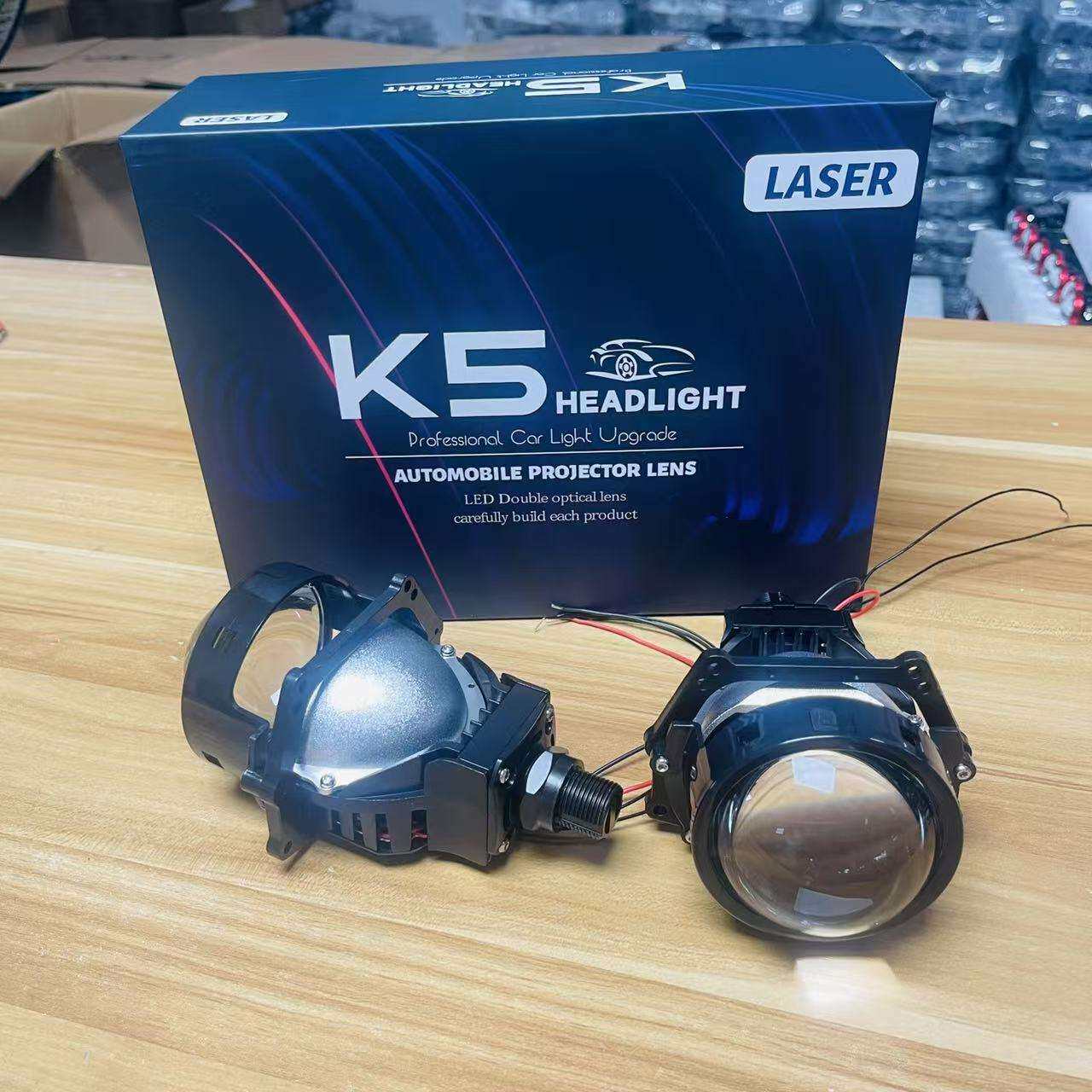 K5双光透镜3寸2.5寸双灯杯65W大功率汽车LED大灯LED车灯H4 H7 H11