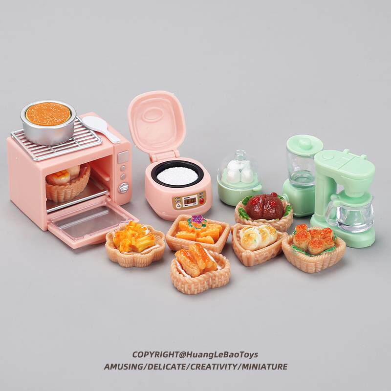 迷你场景仿真厨房电器微缩电饭煲烤箱模型摆件儿童娃屋过家家玩具