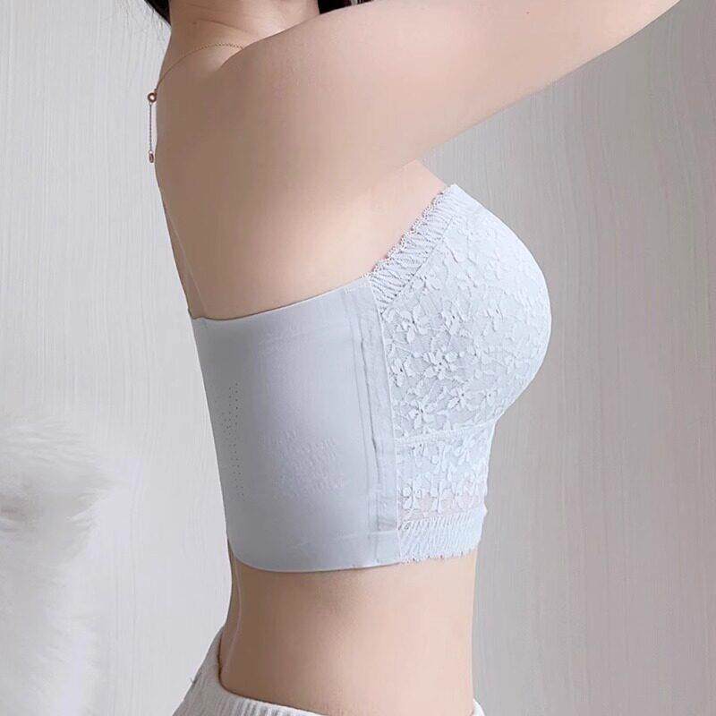 正品牌文胸罩无肩带抹胸内衣女防滑聚拢无痕美背大胸显小薄款裹胸