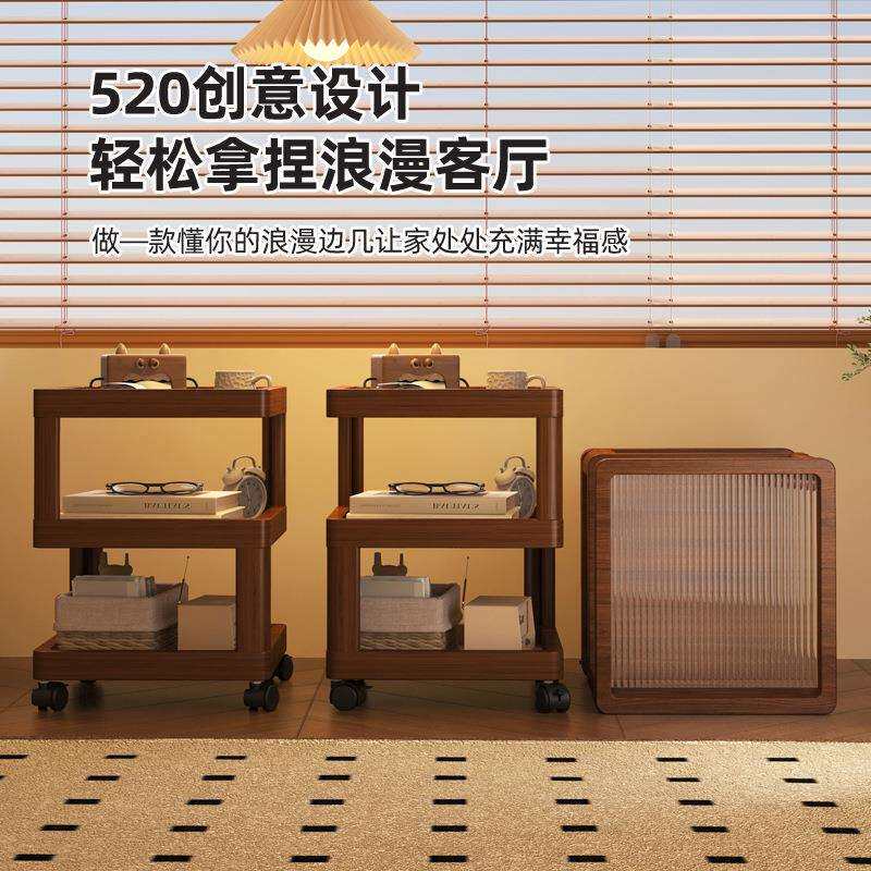 床头柜亚克力小型可移动组装储物多功能置物柜床边柜卧室收纳边柜