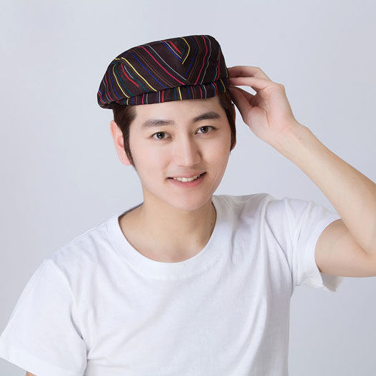 透气帽子布帽工作男女夏季帽定贝雷帽餐厅服务员厨房厨师火锅店。