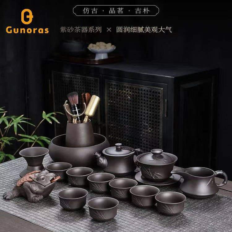 紫砂泡茶壶功夫茶具套组茶杯礼盒装轻奢高档送长辈家用礼盒可定制
