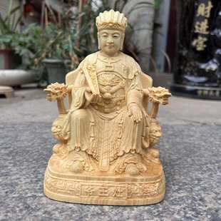 供奉居家雕刻桧木进口直供精雕厂家摆件财神灶王爷实木神像菩萨