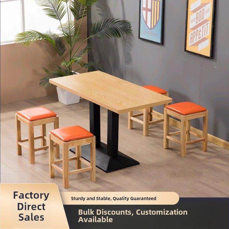 实木快餐桌椅组合无障碍豪华简单奶茶甜品餐厅汉堡火锅麻辣烫桌椅,住宅家具,板木餐桌,淘宝优惠券,粉丝福利购,淘宝优惠卷
