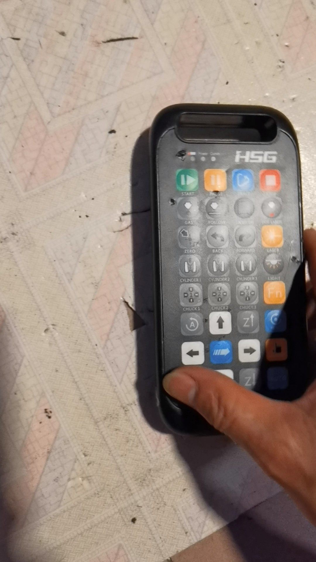 HSG激光切割机遥控手柄，型号：WHB05L，图片和视频实物