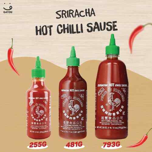 Sriracha HOT chili sauce美国进口是拉差辣椒酱辣酱低卡辣酱793g