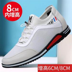内增高男鞋8cm2026新款夏季潮鞋透气男士运动休闲鞋增高6cm真皮鞋