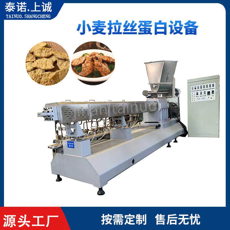 谷朊粉小麦拉丝蛋白生产线 麦黄金面筋片拉丝蛋白设备 产品升级