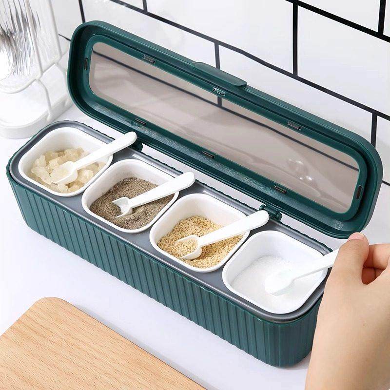 厨房调味盒家用一体多格调料盒调料罐佐料盒盐味精收纳盒防潮盐罐,厨房/烹饪用具,调味瓶罐/调料研磨器,淘宝优惠券,粉丝福利购,淘宝优惠卷