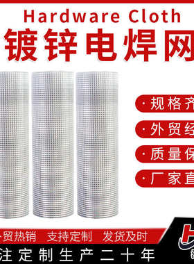 热销1/2inch 1/4inch镀锌电焊网供应生产养殖笼抹墙专用