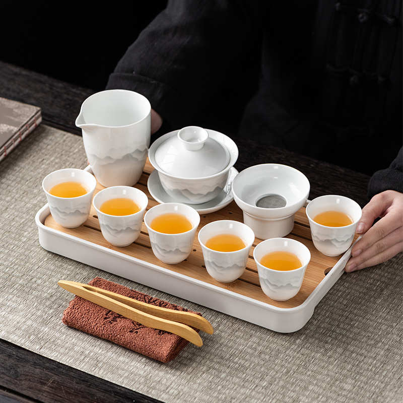 旅行茶具套装陶瓷茶杯茶艺师培训公司商务送客户实用店庆伴手礼品
