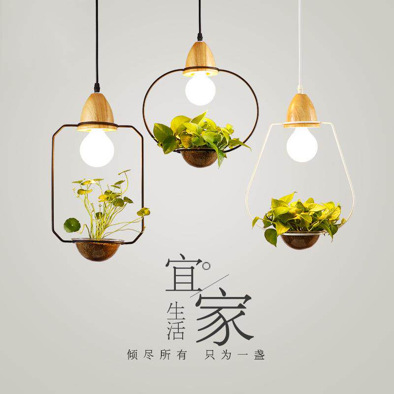 北欧创意盆栽led个性田园餐厅割草机/草坪机