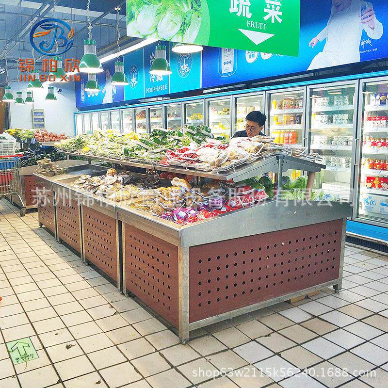 不锈钢蔬果架江苏苏州常熟超市货架 果蔬菜展示架面水果架