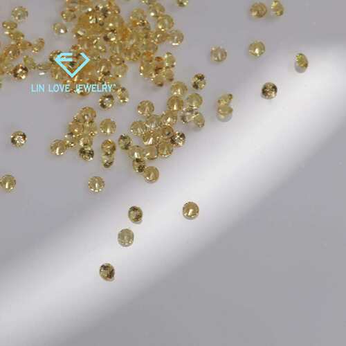 天然黄蓝宝石0.7-3.0mm珠宝首饰钟表配石精准尺寸3EX切割可复检