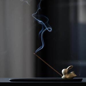 一笑间|兔子香插线香香座香炉香薰炉纯铜生肖摆件吉祥物中秋礼品