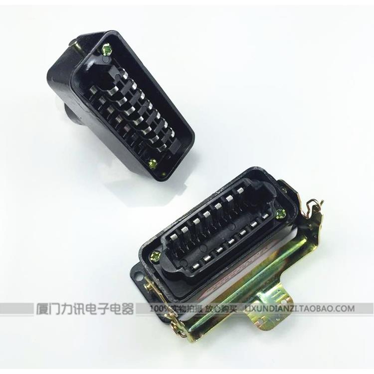 豪光矩形插头座 CA14-JZ1/KA JW JZ2接插件航空插头连接器14芯