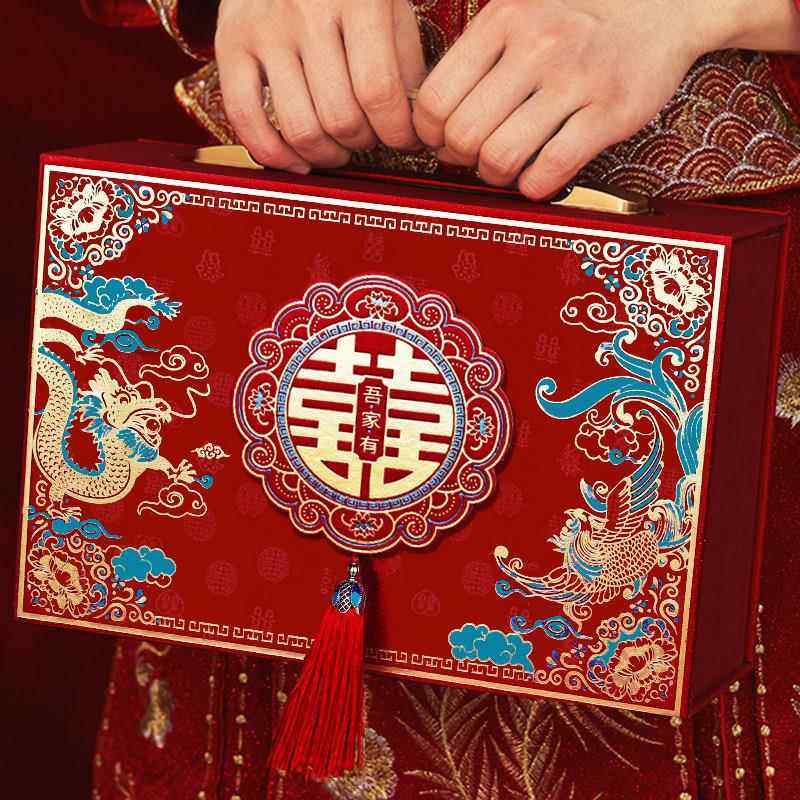 结婚彩礼钱盒子订婚彩礼箱现金彩礼盒钱包布置装饰聘金礼金盒高档,节庆用品/礼品,红包/利是封,淘宝优惠券,粉丝福利购,淘宝优惠卷