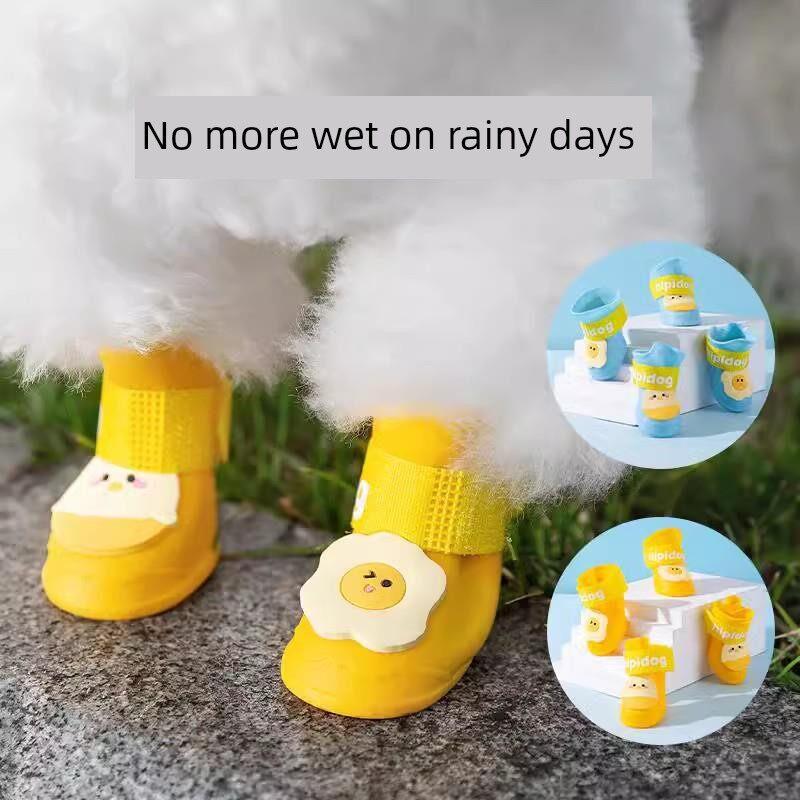 狗狗雨鞋防水防脏泰迪比熊小型犬小狗鞋子防掉夏季鞋宠物鞋套脚套