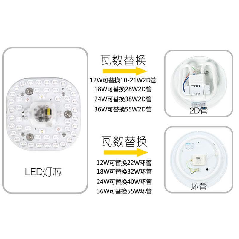 led吸顶灯乚ed灯盘灯管ied灯芯吸盘客厅大灯吊扇灯圆盘吊灯24wled